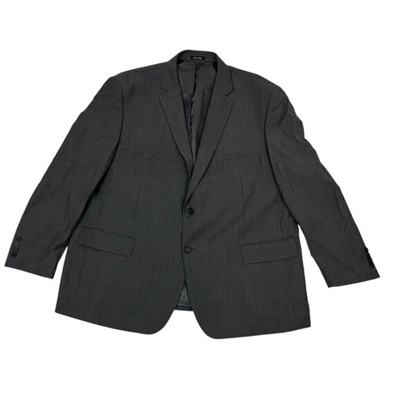 Pronto Uomo men's suit jacket 54R gray 2 button sport coat blazer wool poly - Picture 1 of 7